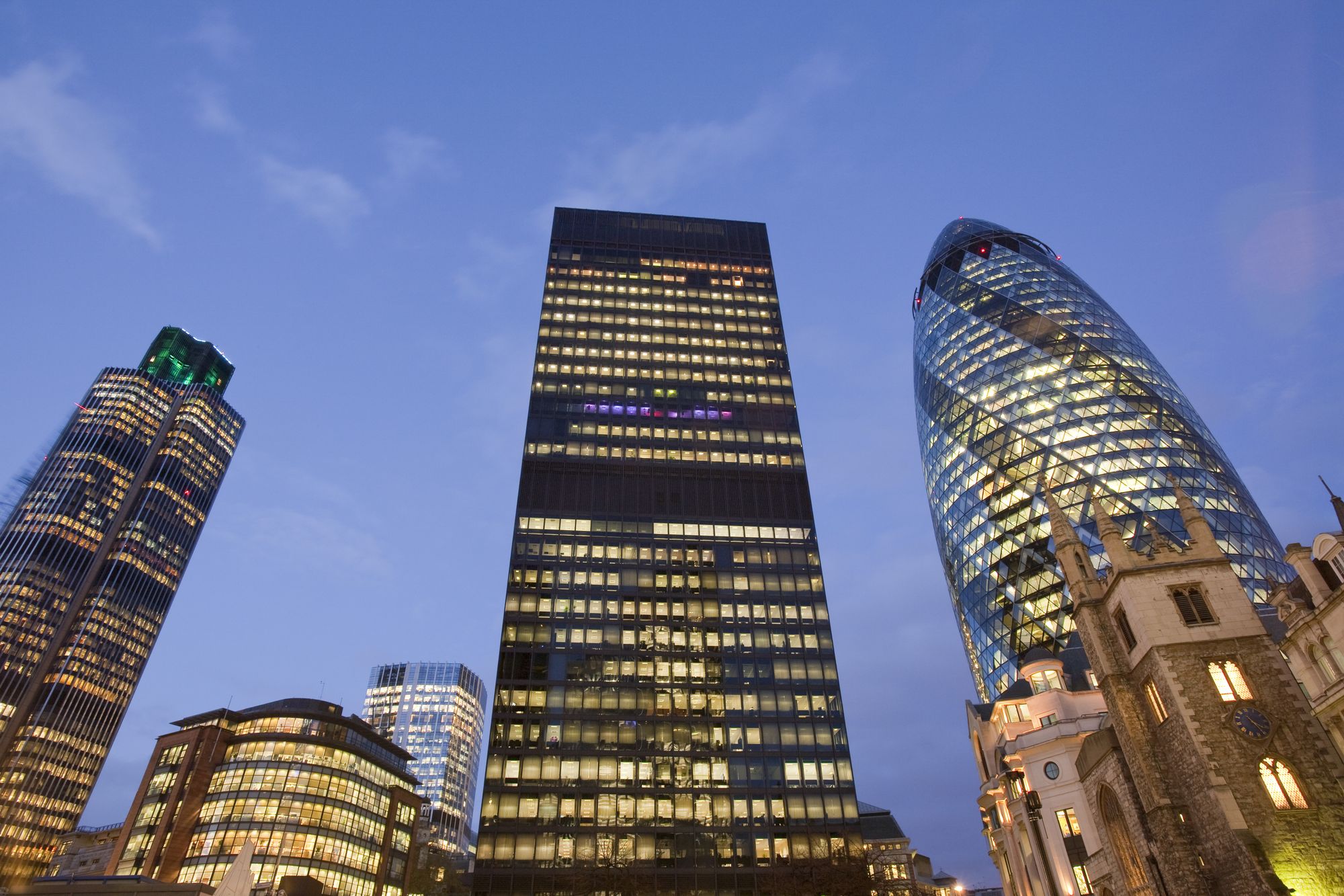 Hochhäuser des Finanzviertels in London