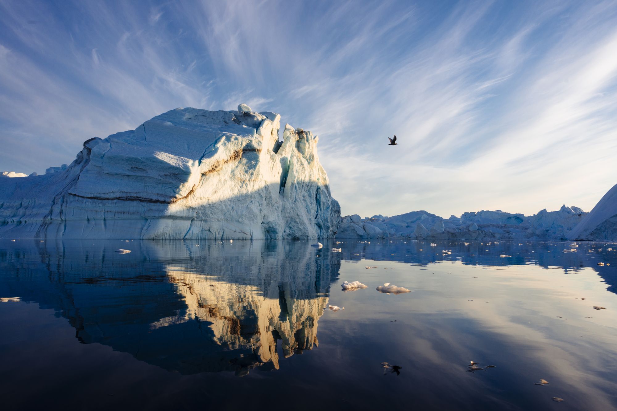 Eisberg im Meer in Grönland