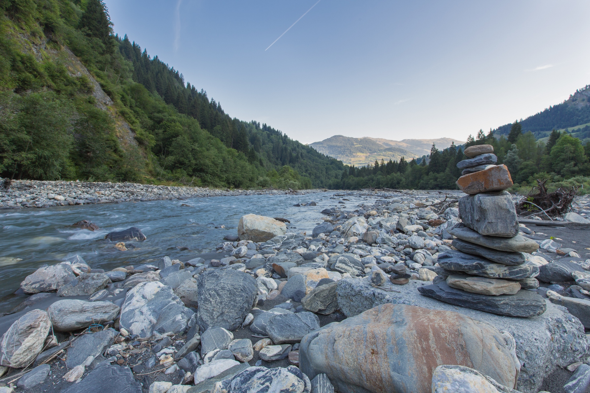Schweizer Fluss Glenner