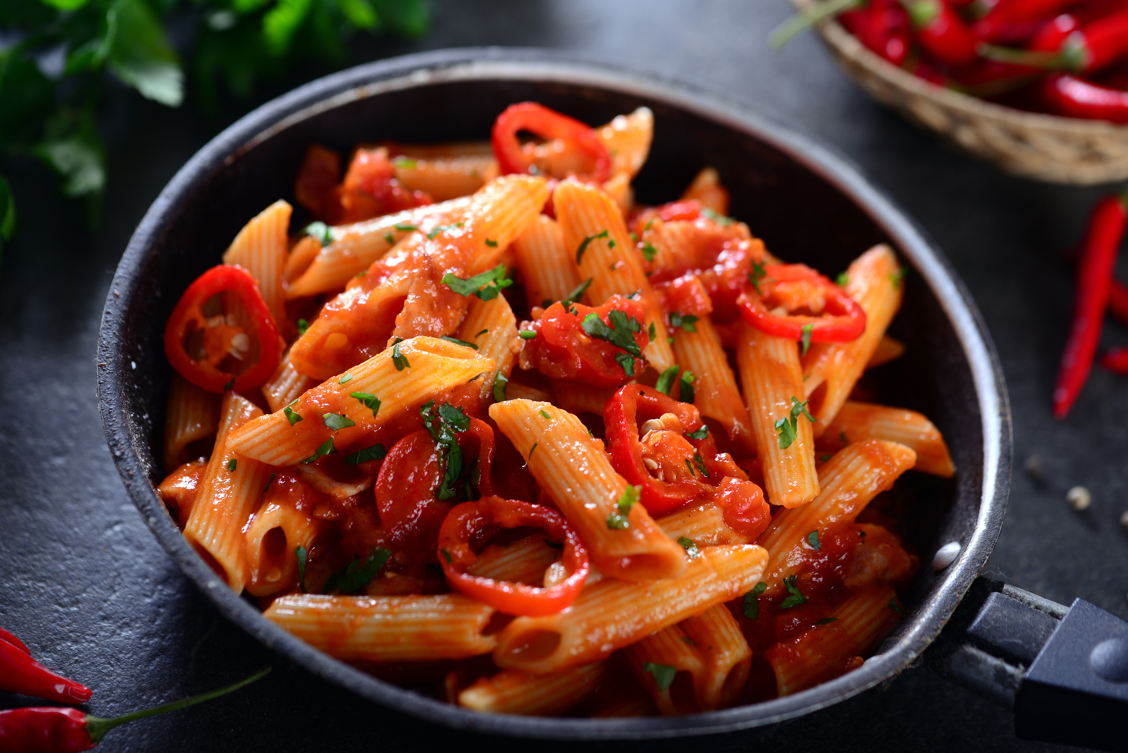 Vegan Pasta Dish in a pan