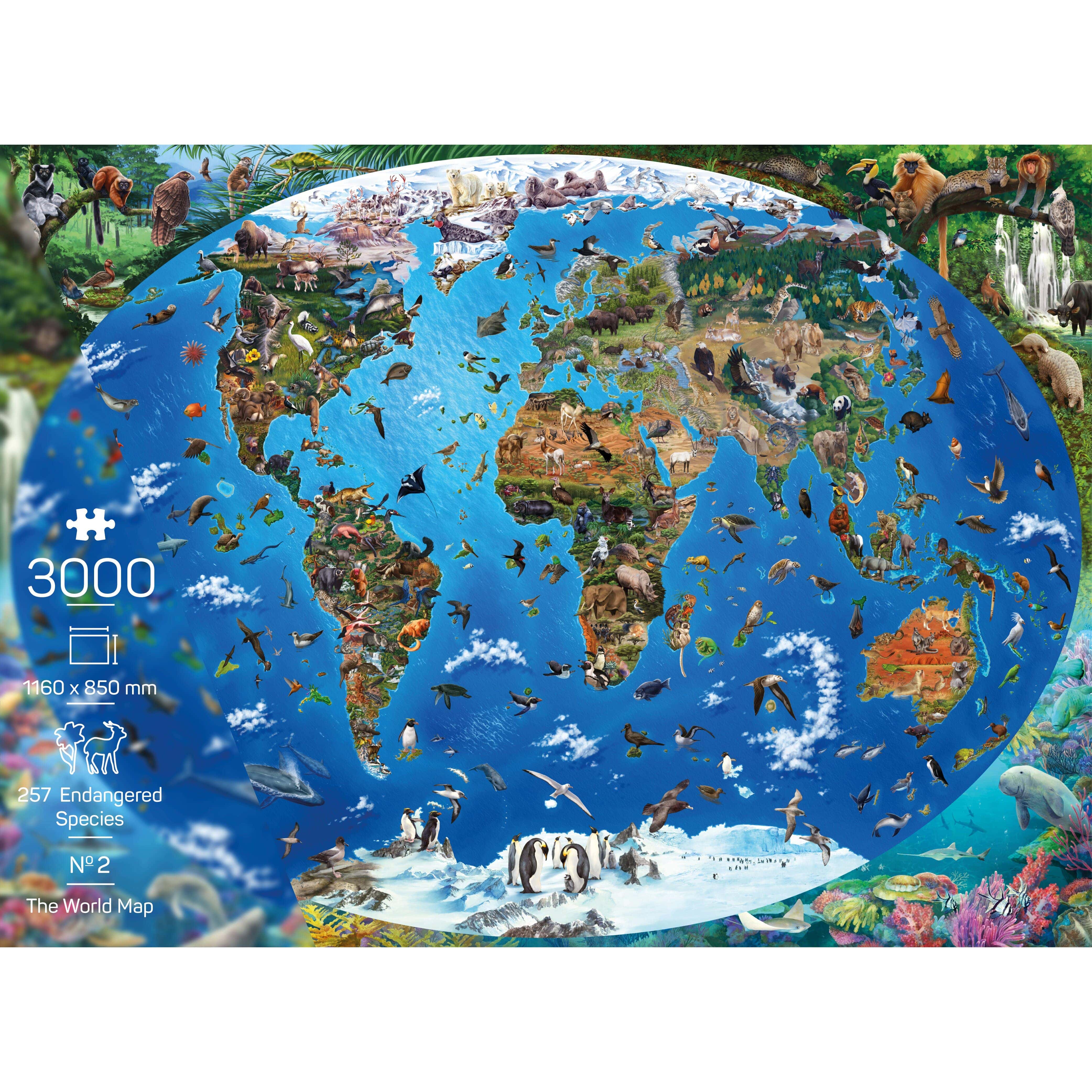 Puzzle «Mappa del mondo», 3000 pezzi