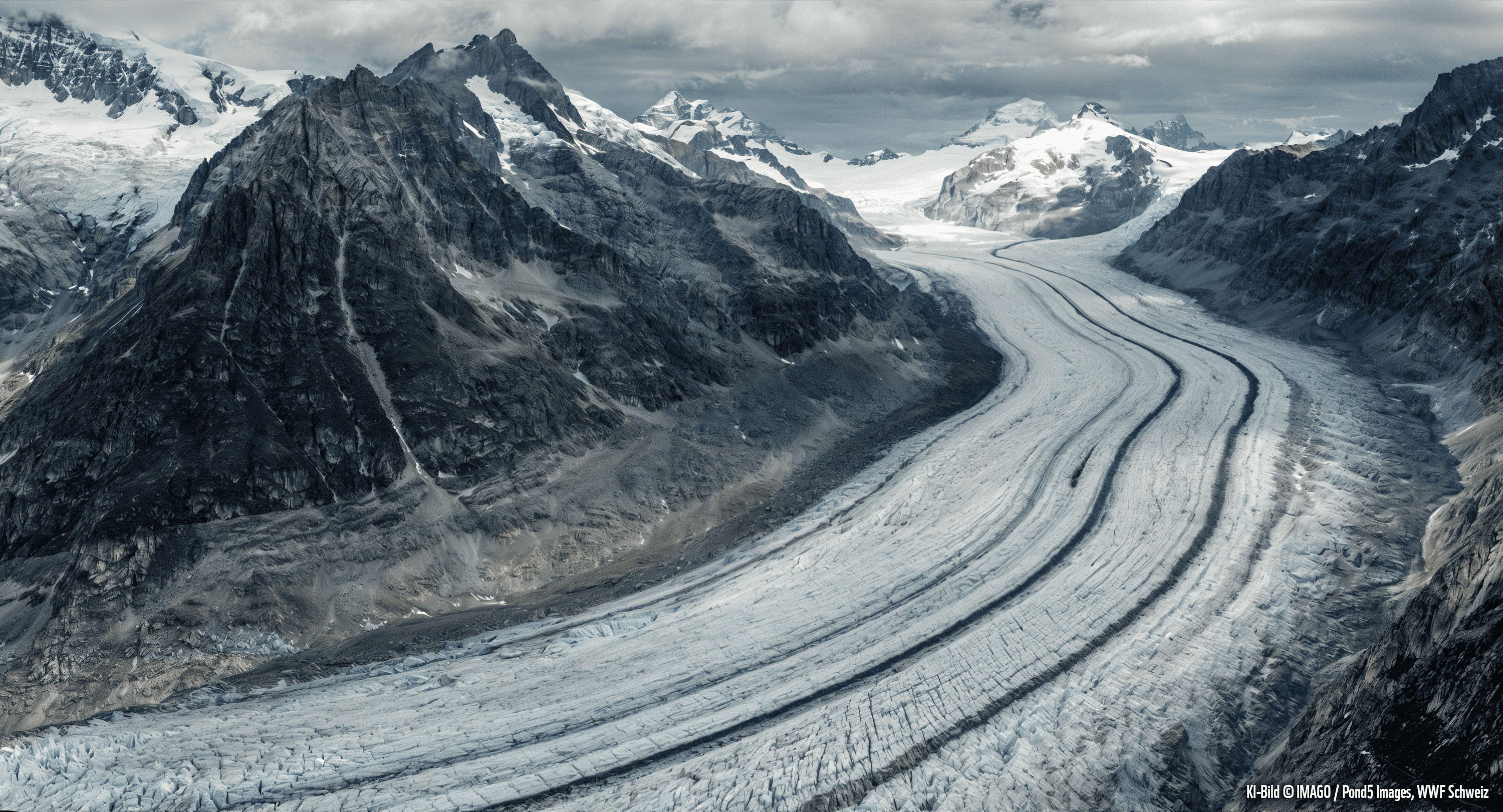 Aletschgletscher (KI) Klimawandel vorher