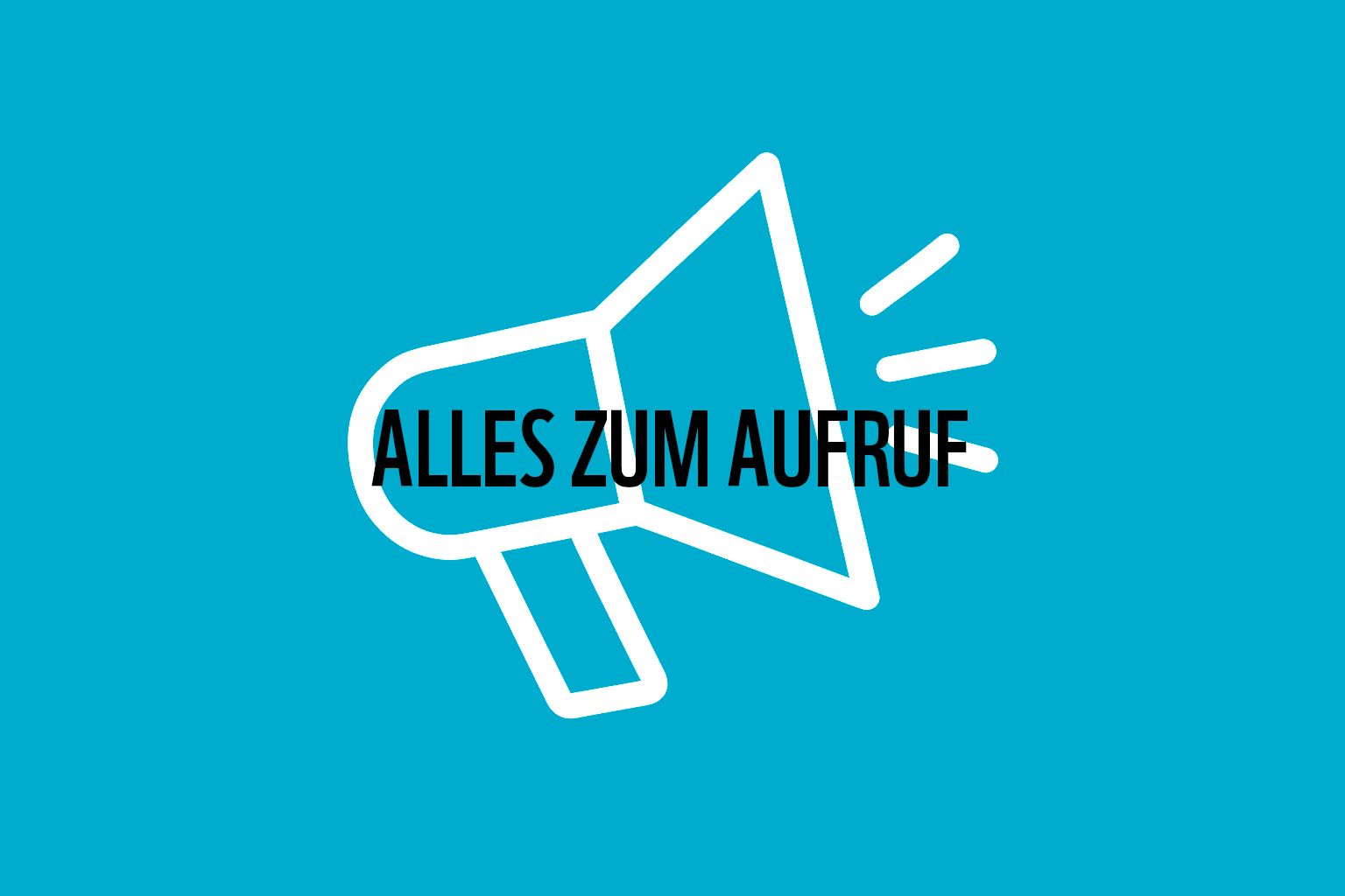 Call Megaphone Turquoise Background