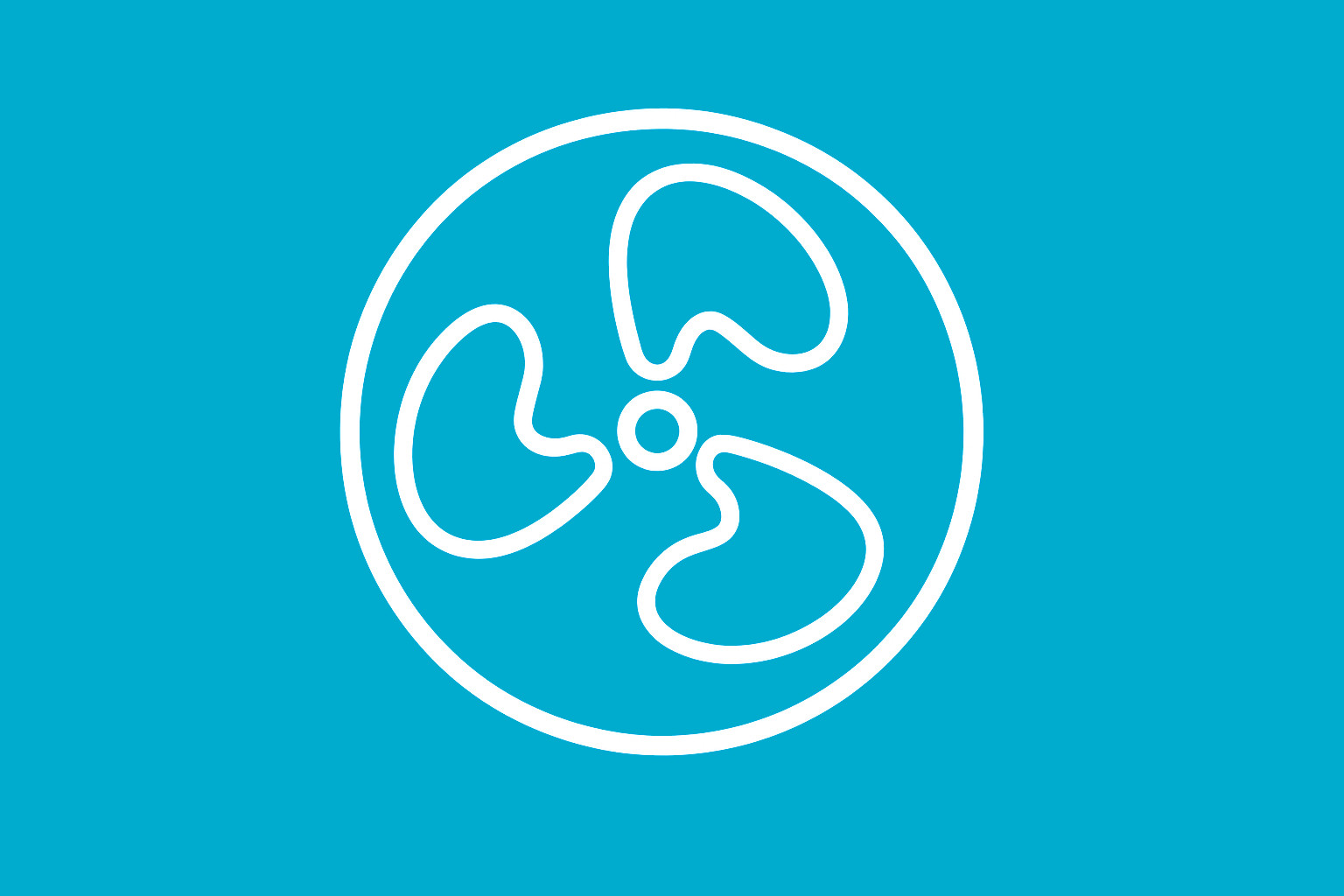 Fan Icon Blue Background