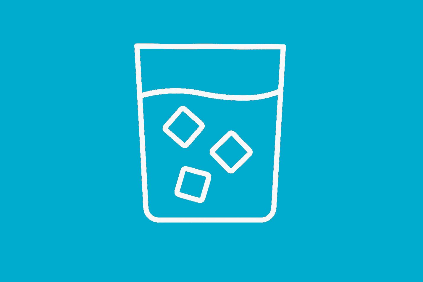 Glass Icon Turquoise Background