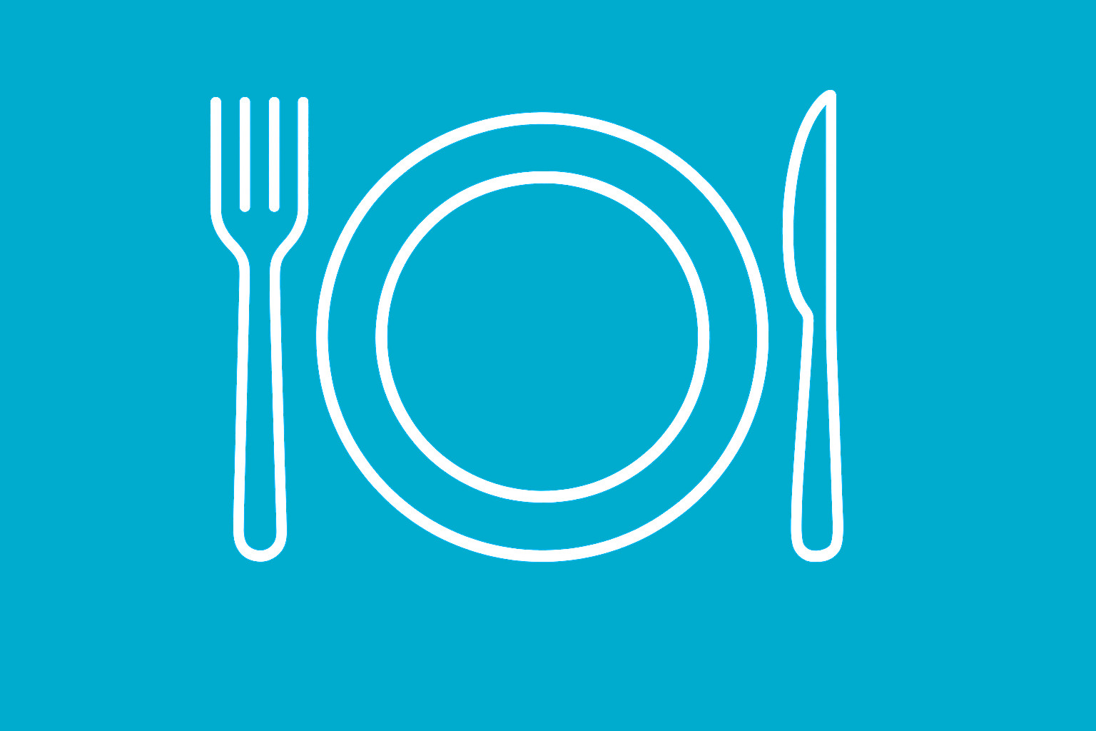 Plate Icon Blue Background