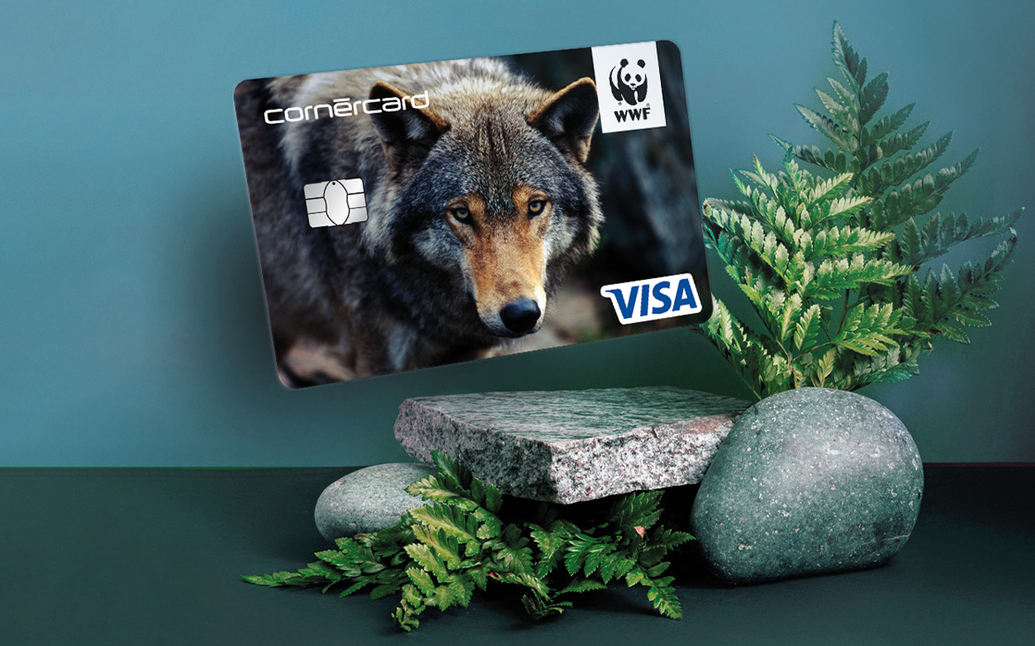 Cornèrcard mit Wolfssujet