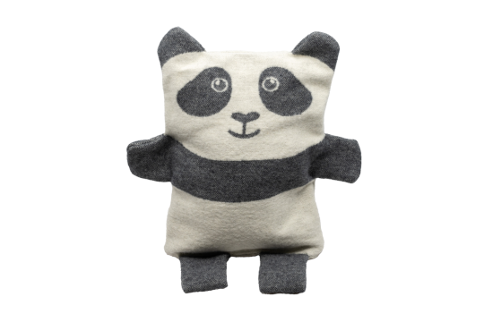 Körnerkissen schwarz-weiss in Panda-Form