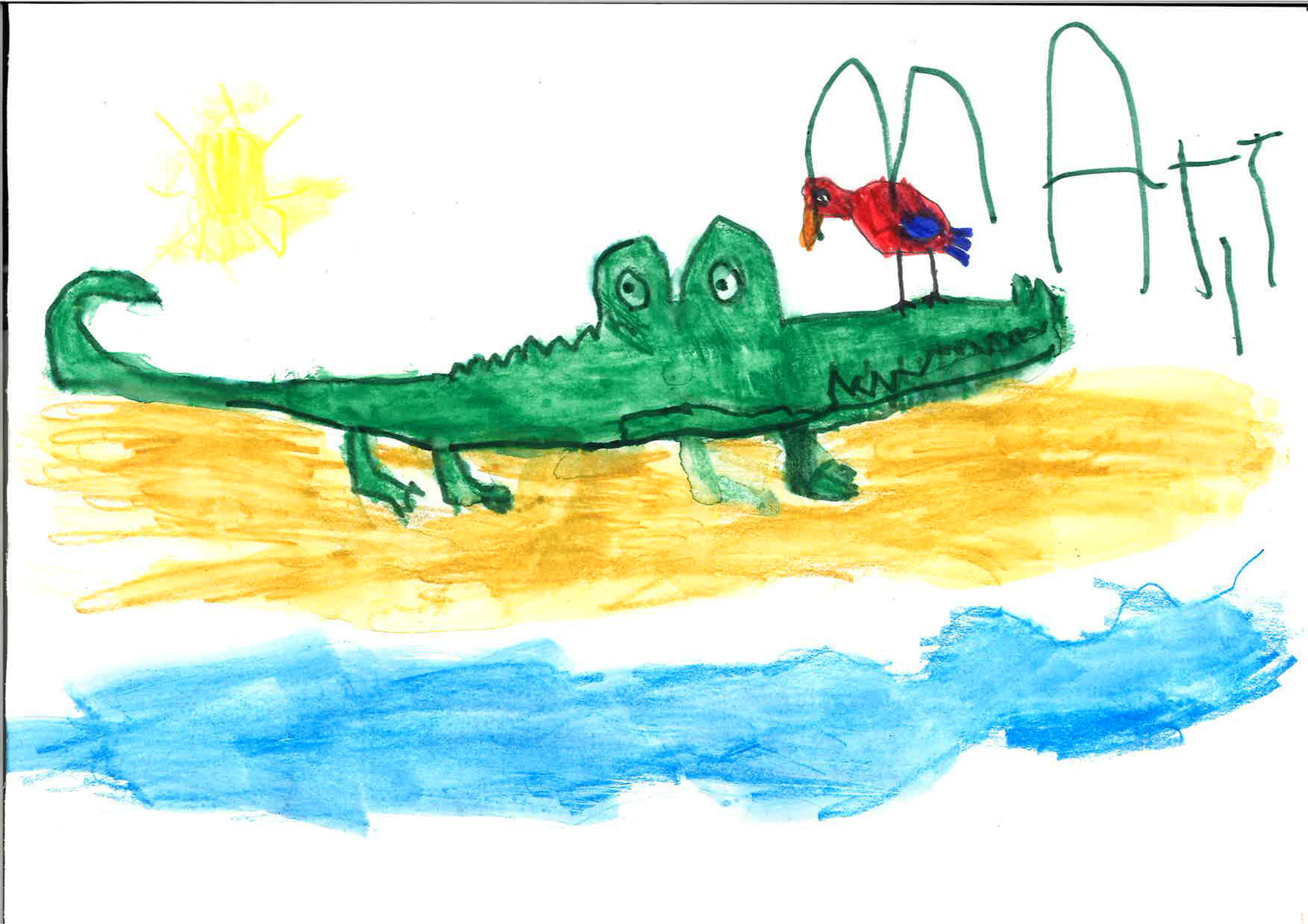 Drawing of a crocodile Panda Club kid