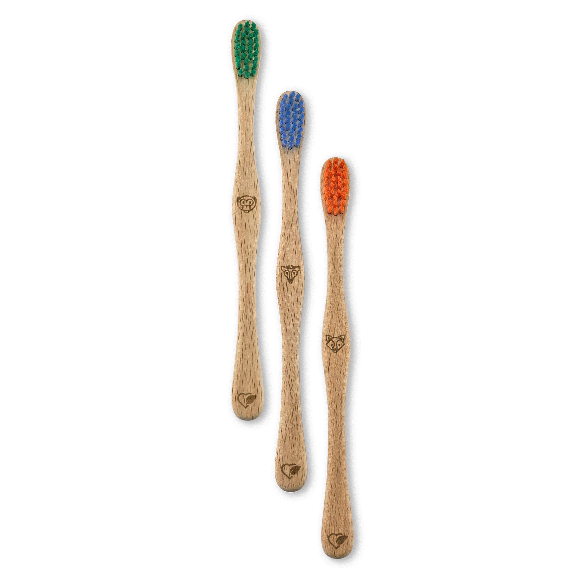 Set di spazzolini da denti in legno, bambini
