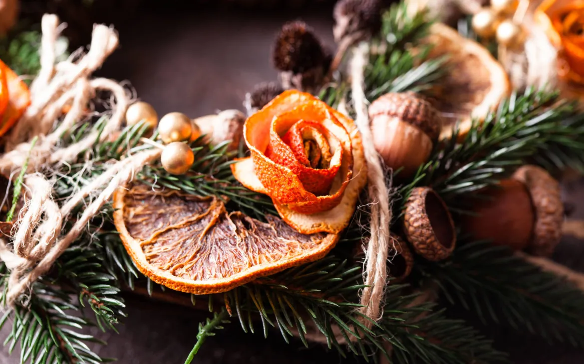 Dekoration aus Orangen