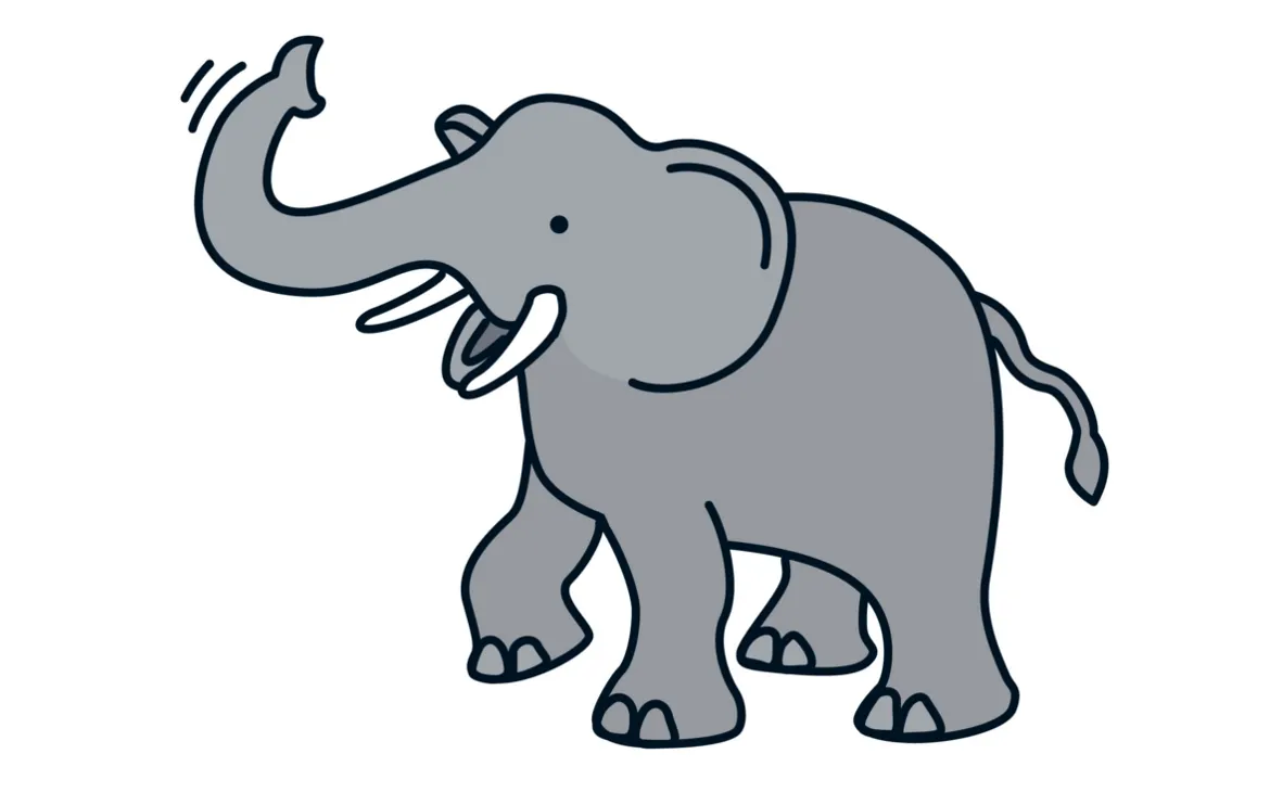 LiLu-Panda-Illustration Afrikanischer Elefant