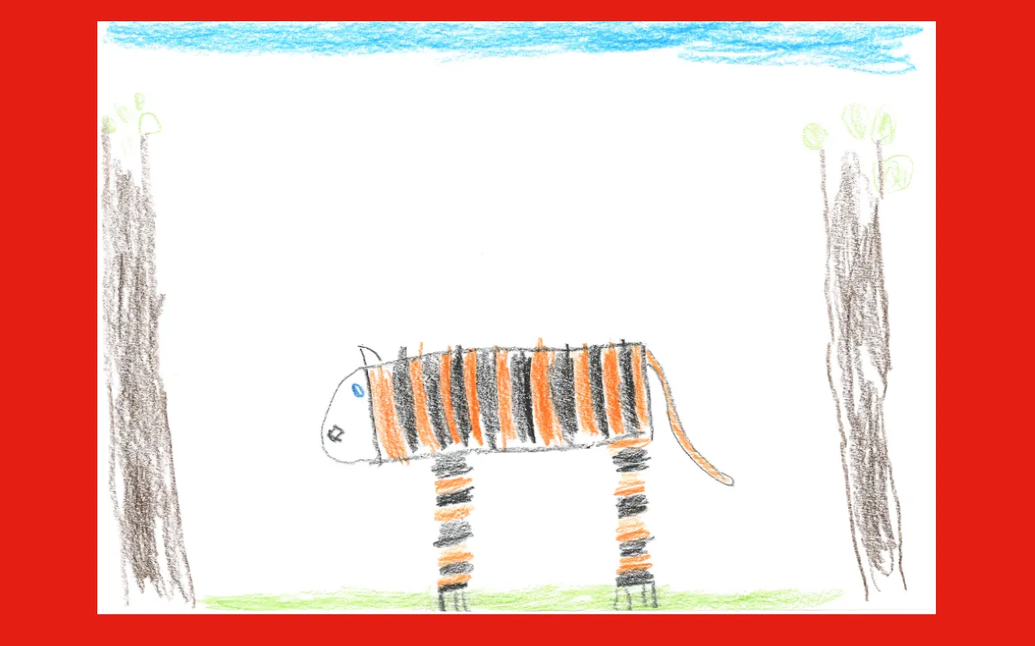 LiLu-Panda-Zeichnung Laurin, 5 Jahre