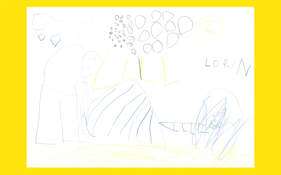 LiLu-Panda-Zeichnung Lorin, 5 Jahre