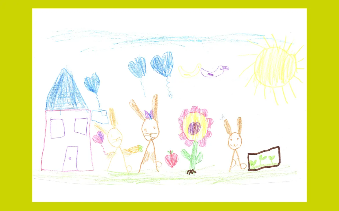 LiLu-Panda-Zeichnung Marla, 6 Jahre