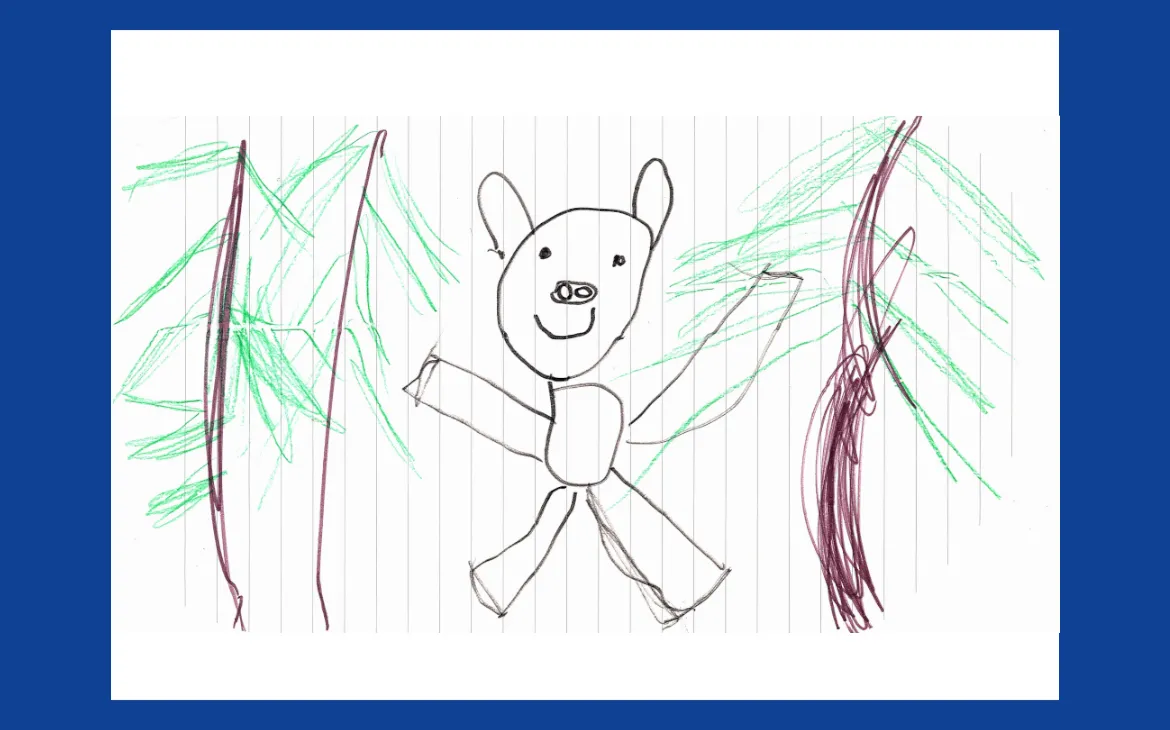 LiLu-Panda-Zeichnung Milena, 5 Jahre