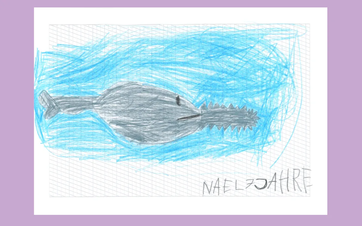 LiLu-Panda-Zeichnung Nael, 7 Jahre