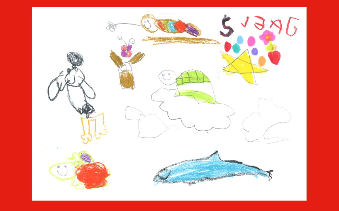 LiLu-Panda-Zeichnung Jael, 5 Jahre