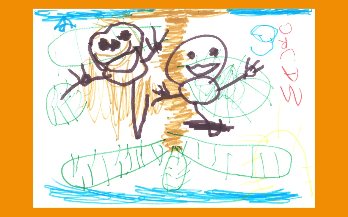 LiLu-Panda-Zeichnung Mauro, 6 Jahre