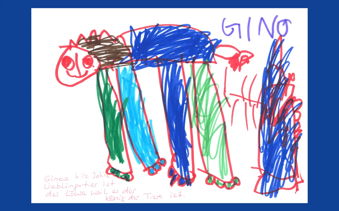 LiLu-Panda-Zeichnung Gino, 6 Jahre