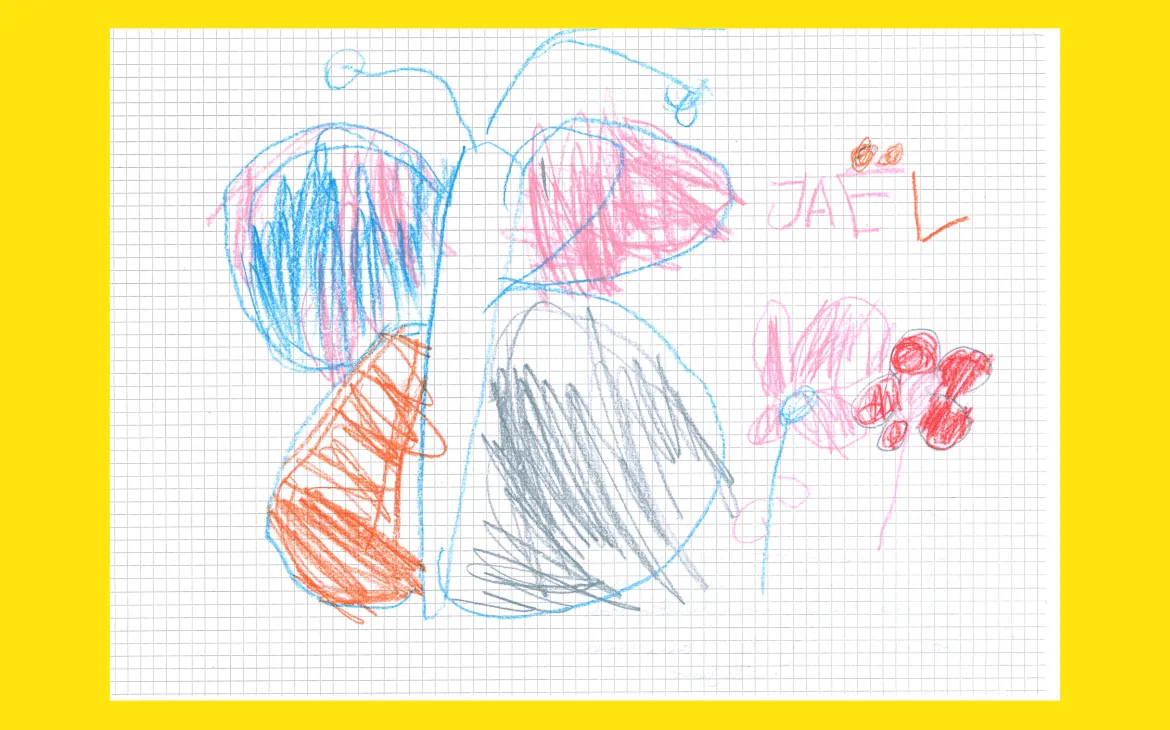 LiLu-Panda-Zeichnung Jaël, 5 Jahre