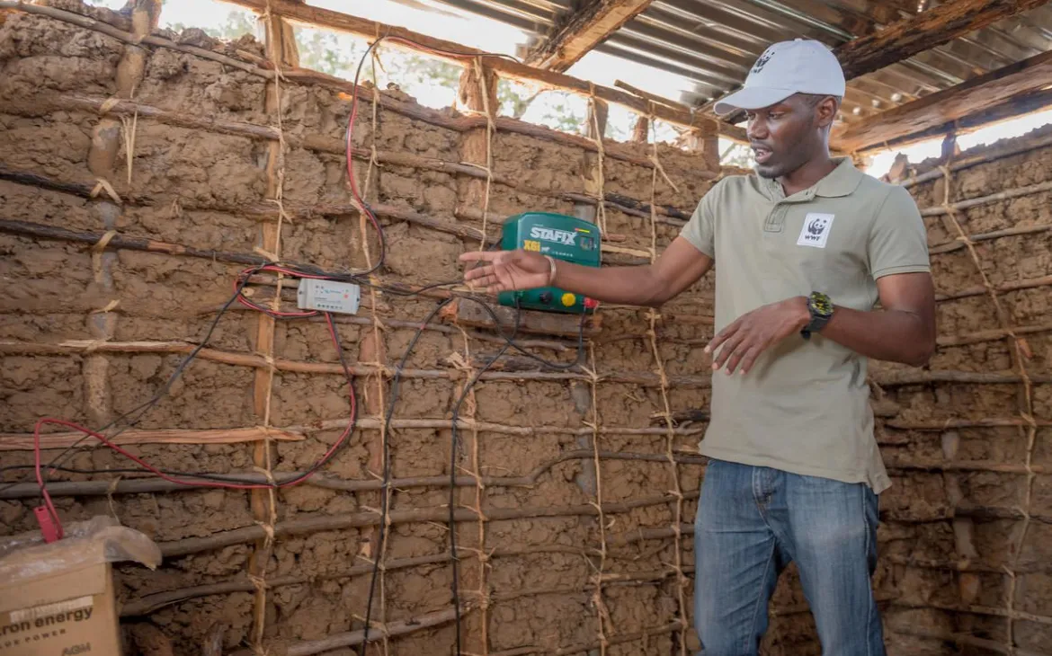 elektrischer Zaun für Elefanten