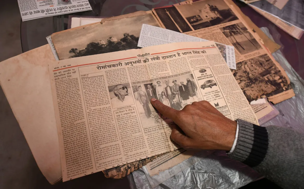 Bild von Atul Singhs Grossvater in der Zeitung