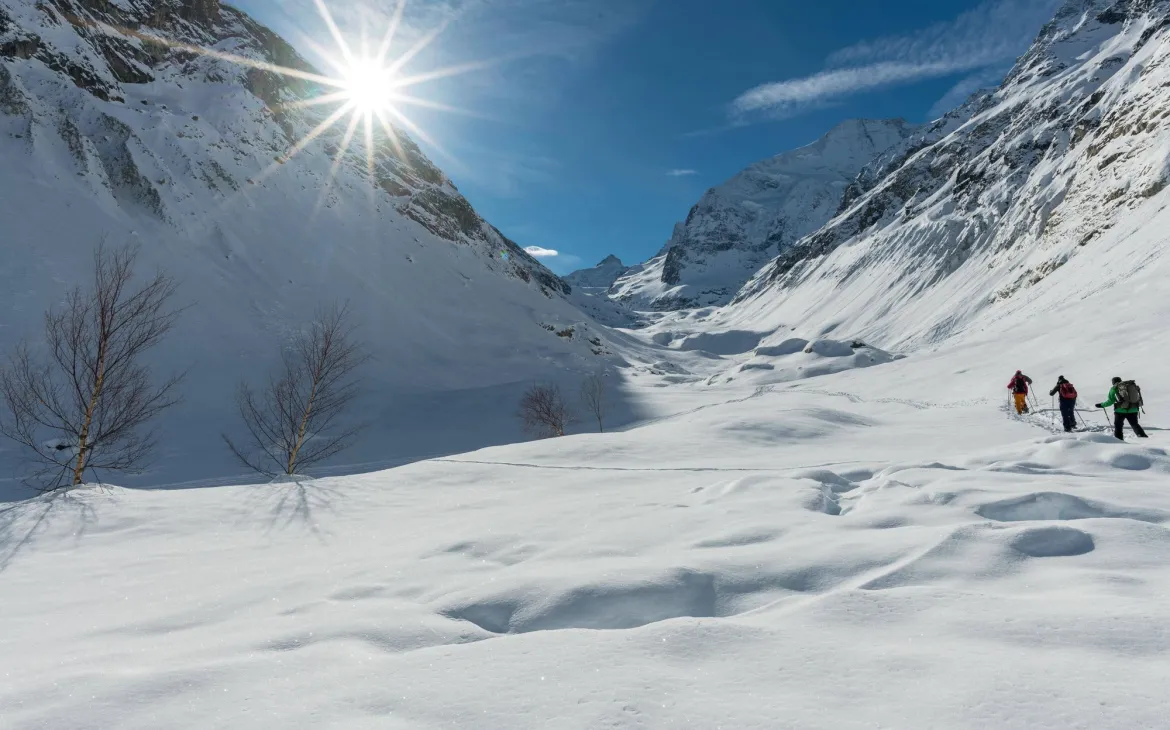 Zinal Gletscher Schneeschuhwanderung