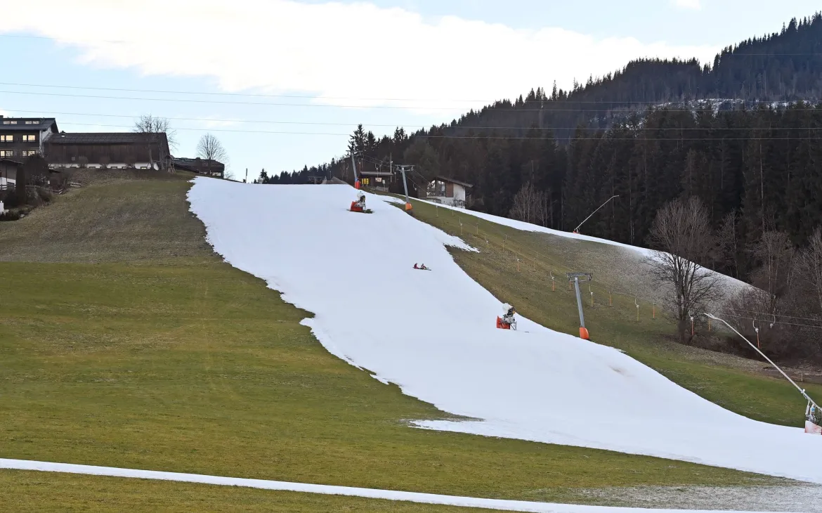 Schneemangel in Ellmau im Tirol