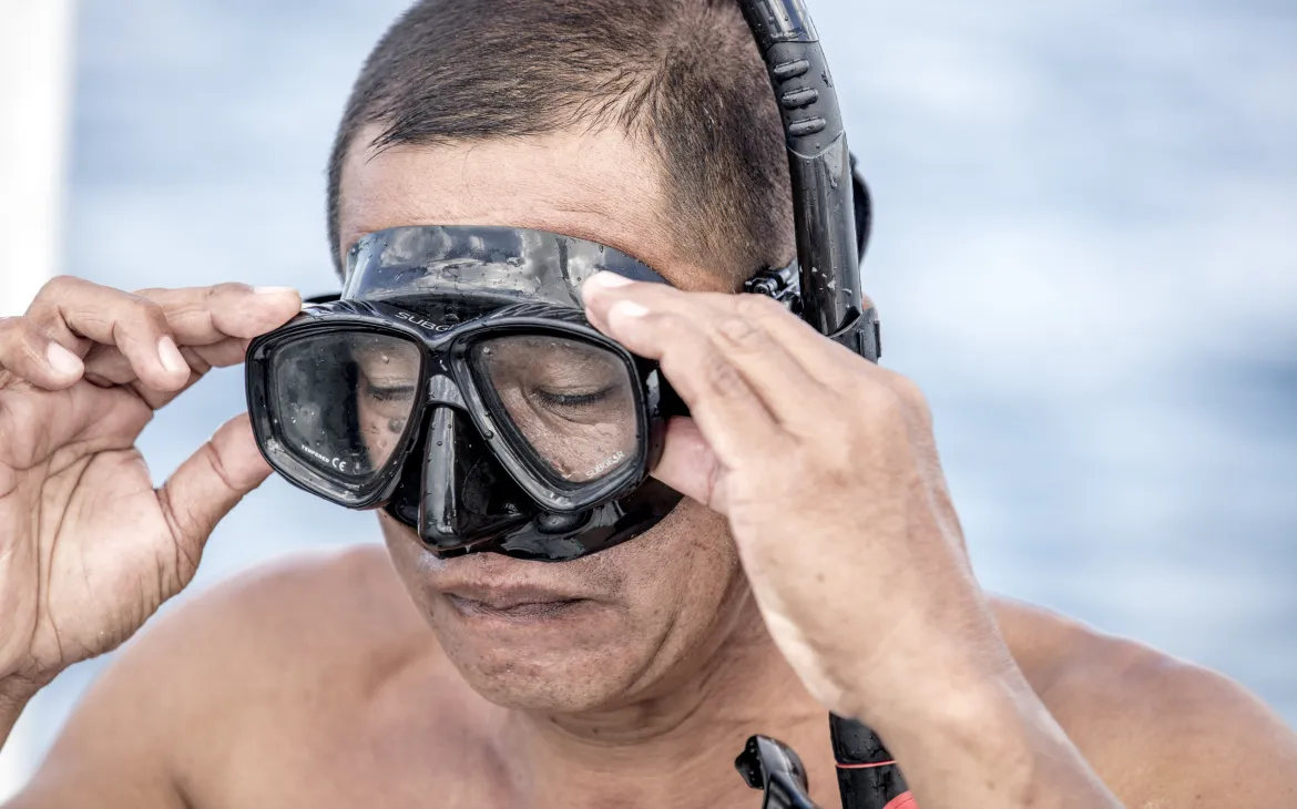 Alan Amanse, 49, a Butanding Interaction Officer (BIO) in Donsol, Philippines.