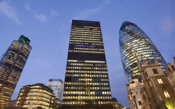 Skyscrapers du quartier financier de Londres
