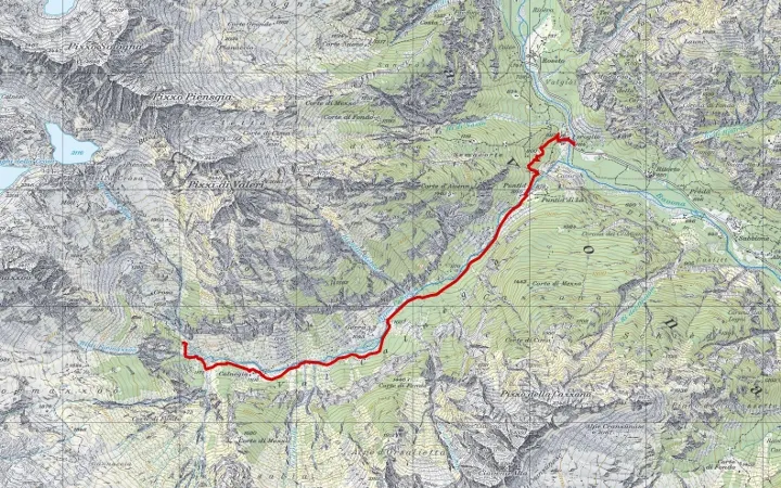 Karte Ausflugstipp Fiume Calnegia
