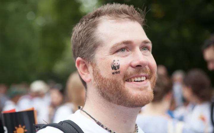 Szene aus dem Climate March in New York, 2014