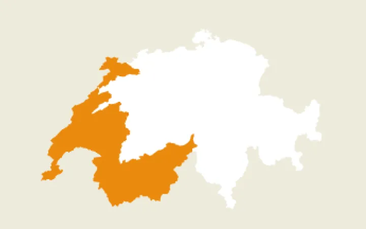 WWF Sektion Westschweiz Karte