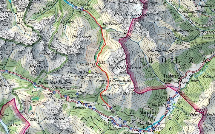 Karte zur Wanderung an der Clemgia