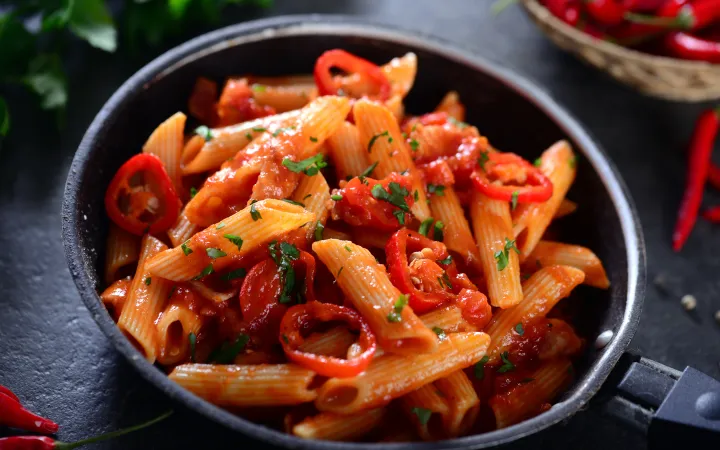 Vegan Pasta Dish in a pan