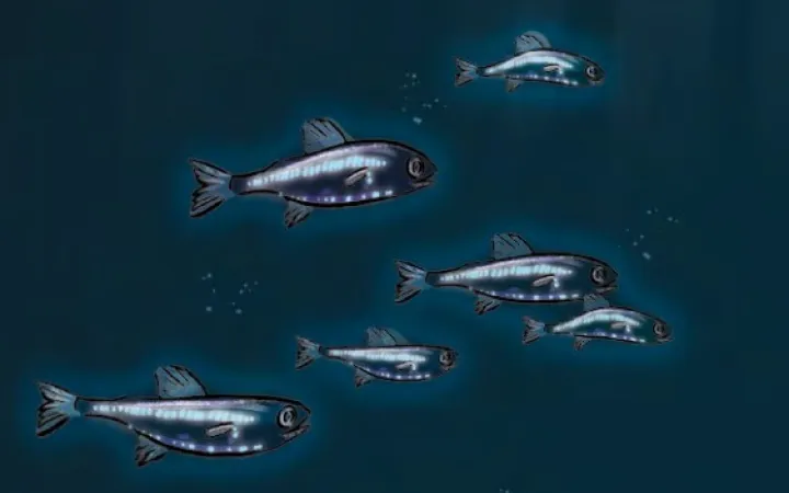 Illustration von Tiefseefischen