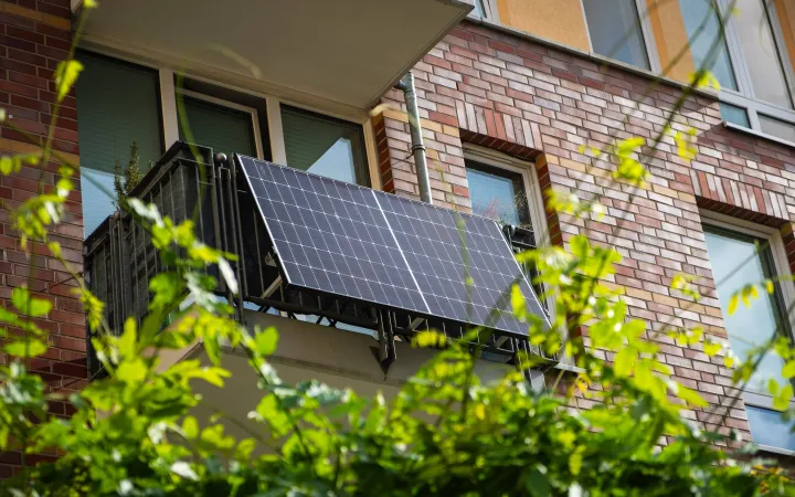 Balcony power plant on a house