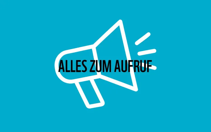 Call Megaphone Turquoise Background