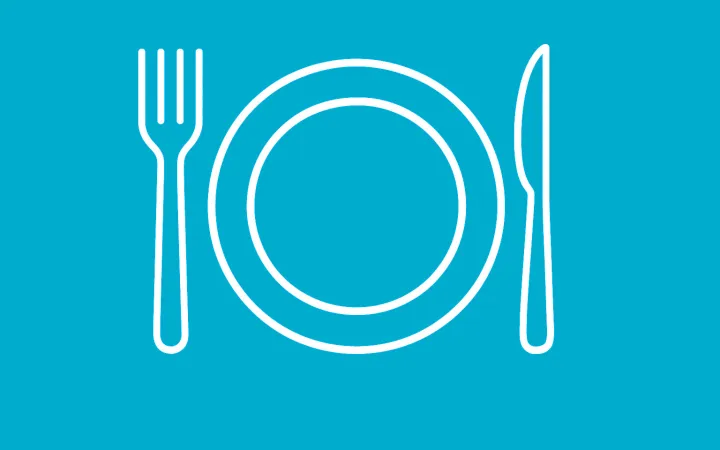 Plate Icon Blue Background