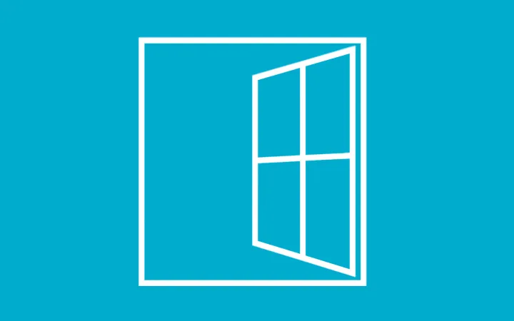 Icon Window Blue Background