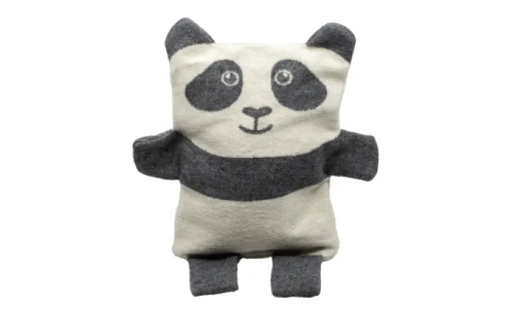 Körnerkissen schwarz-weiss in Panda-Form