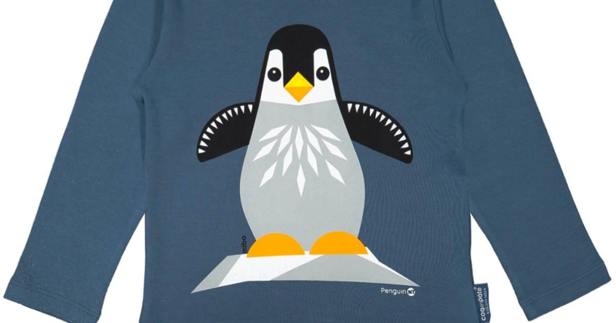 T-shirt Bébé Manches Longues Vertbaudet - Imprimé Pingouin, 100% Coton Bio - 9