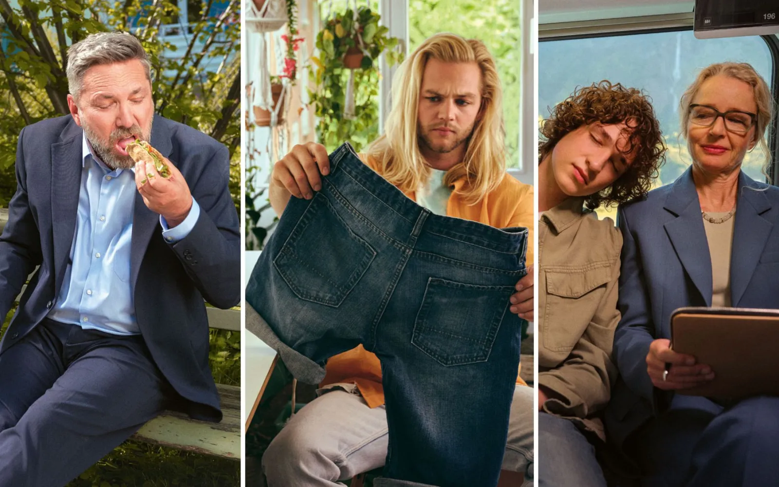 A photo collage of three campaign photos