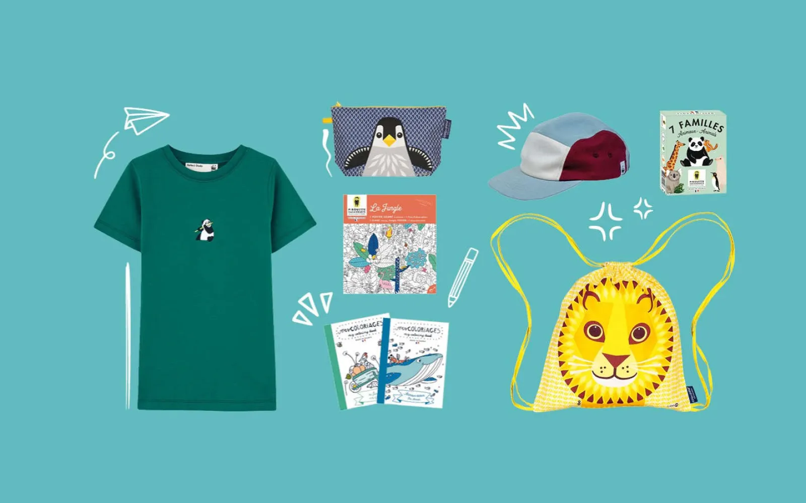 Diverses Schulprodukte aus dem WWF Shop