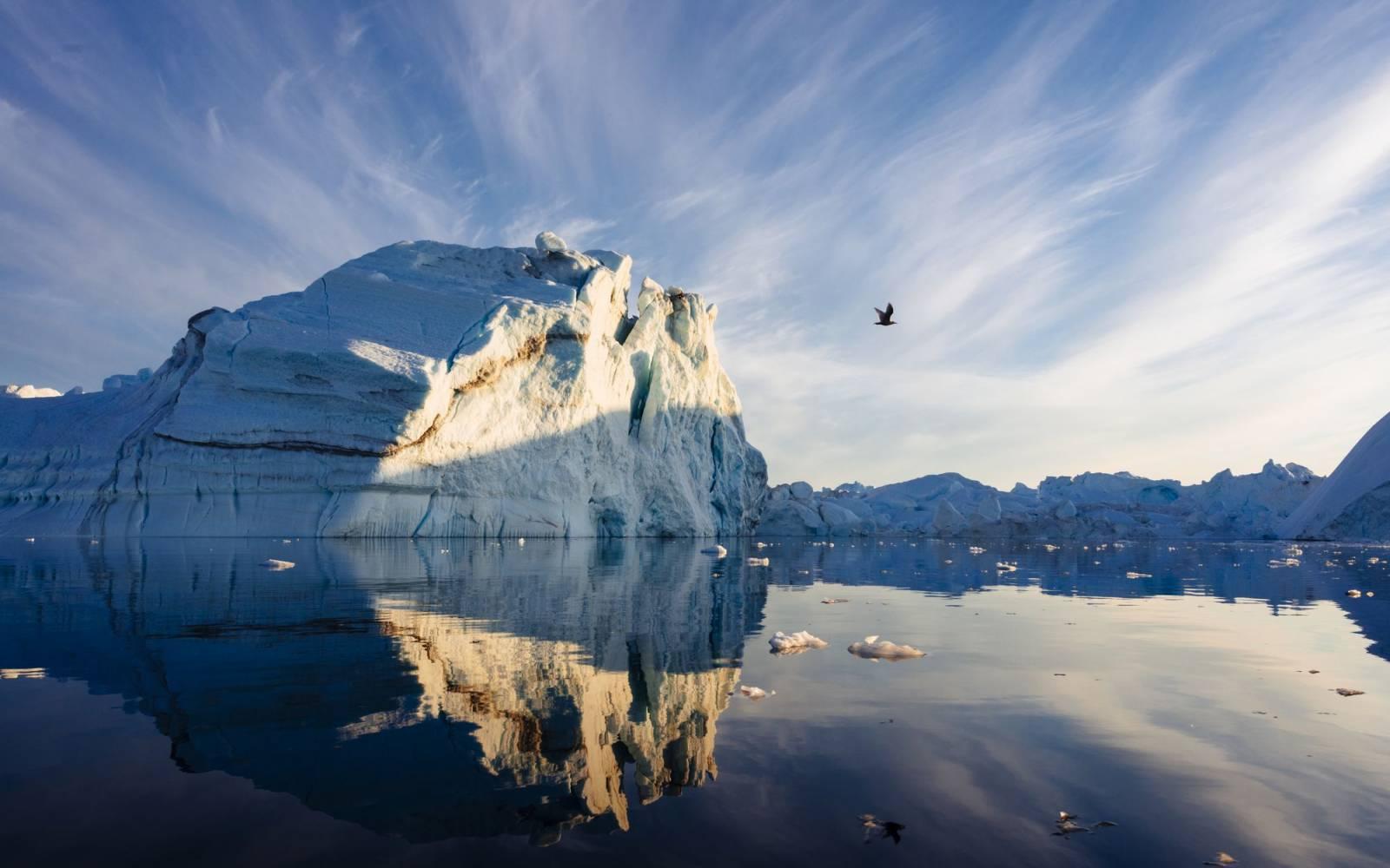 Eisberg im Meer in Grönland