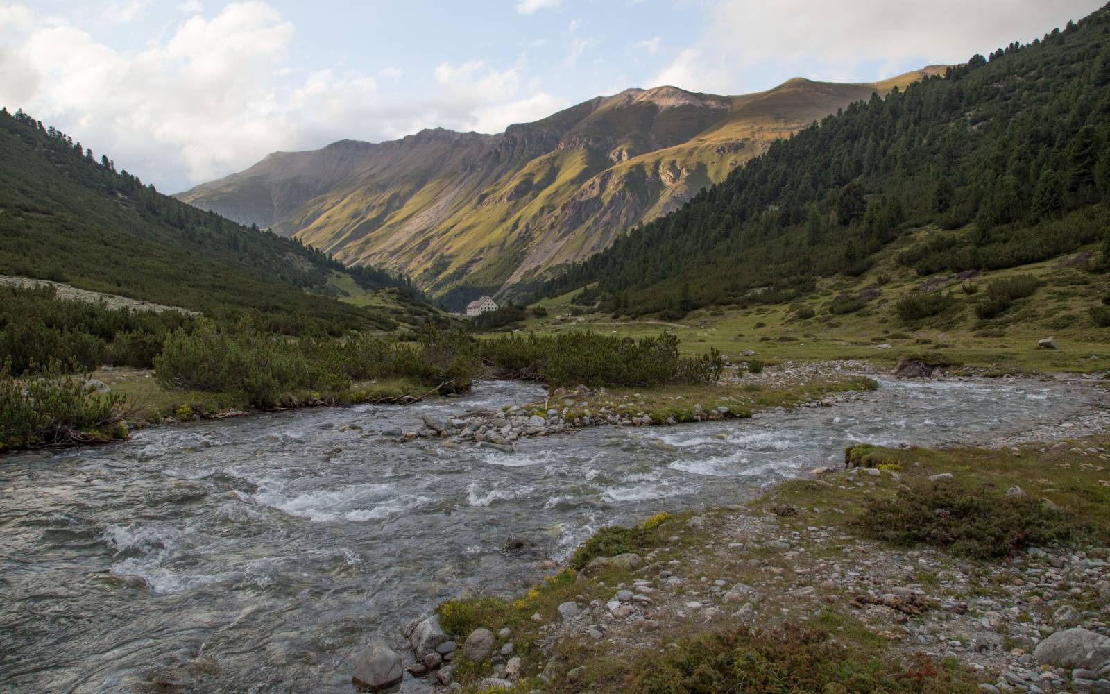 Schweizer Fluss Chamuera