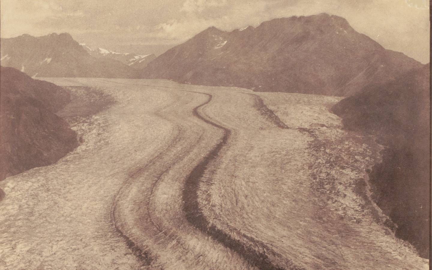 Der Aletsch-Gletscher um das Jahr 1856