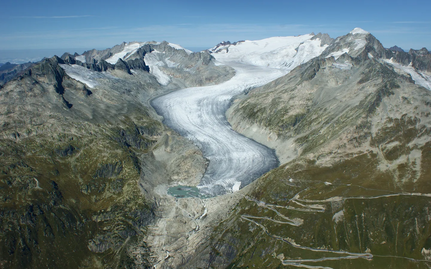 Rhone Glacier aerial