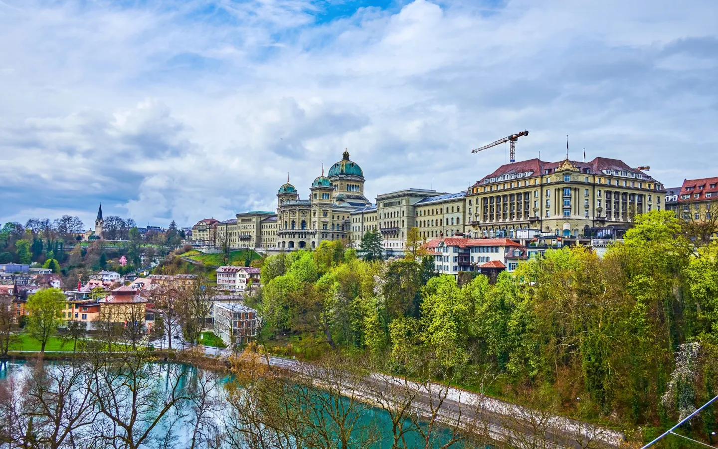 Bundeshaus und Nationalbank in Bern